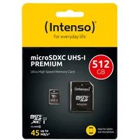 Intenso microSDXC Class 10 Uhs-I Memory Card 512Gb