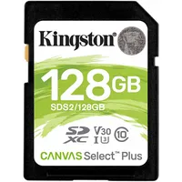 Kingston 128Gb Canvas Select Plus 100R Sdxc Uhs-I Sds2/128Gb