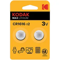 Kodak Cr1616 Lithium Battery Blister x2pcs