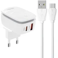 Ldnio Wall charger  A2425C Usb, Usb-C cable

