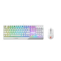 Msi Vigor Gk30 Combo White Keyboard and Mouse Set Wired included stunning Rgb lighting effects in 6 areas. Clutch Gm11 gaming mouse Stunning with over 7 effects. 5