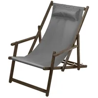 No name Greenblue Deckchair With Armrest Gb283 Grey
