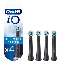 Oral-B iO Ultimate Clean Black Replacement Brushes, Black, 4 pcs