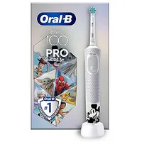 Oral-B Vitality Pro Kids Disney 100 Electric Toothbrush with Travel case, White