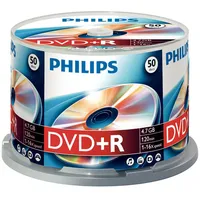 Philips 50 x DvdR 4.7Gb/120 min. Dr4S6B50F/00, 4.7 Gb, 