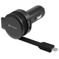 Platinet Plcrrcc Universal Ic Car charger 2.4A Usb  Rolling Micro Cable