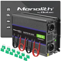 Qoltec Monolith 6000 Ms Wave Voltage Converter  12V to 230V 3000/6000W Usb