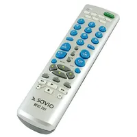 Savio Rc-02 Universal Remote Tv / Dvd Sat Vcr Aux Cable Dvb-T 7 in 1 Silver