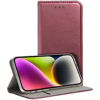 Smart Magneto book case for Xiaomi Redmi Note 13 Pro 4G burgundy