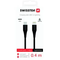 Swissten Basic Universal Quick Charge 3.1 Usb-C to Lightning Data and Charging Cable 0.4M
