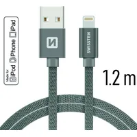 Swissten Mfi Textile Fast Charge 3A Lightning Data and Charging Cable 1.2M
