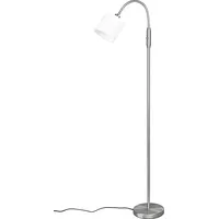 Trio Tommy floor lamp, 1-Piece, E14, brushed steel / white R46331001 buy cheap online
