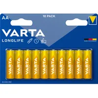 Varta Battery Alkaline, Mignon, Aa, Lr06, 1.5V  Longlife, Blister 10-Pack