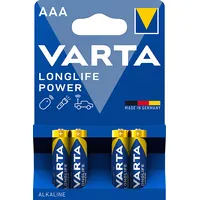 Varta Longlife Power alkaline battery, 4 pcs Aaa Lr03 batteries 4903121414
