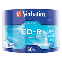 Verbatim Cd-R 80Min/700Mb/52X Eco-Pack 50 Disc Extra Protection Surface