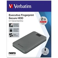Verbatim Executive Fingerprint Secure  Hdd Usb 3.2 Gen 1/ Usb-C 2Tb