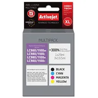 Activejet Abb-1100Nx ink for Brother printer Lc1100/Lc980Y replacement Supreme 1 x 29 ml, 3 19.5 ml black, magenta cyan yellow
