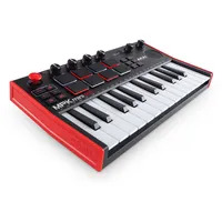Akai Mpk Mini Play Mk3 Control Keyboard Pad Controller Midi Usb, Black/Red