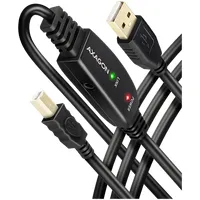 Axagon Active connection Usb 2.0 A-M  B-M cable, 20 m long. Power supply option.