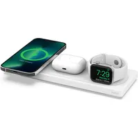 Belkin Boostcharge Pro 3-In-1 Wireless Charging Pad with Magsafe, White Wiz016Vfwh
