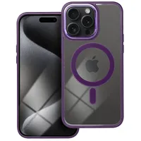 Color Edge Mag Cover case compatible with Magsafe for Iphone 15 Pro Max deep purple