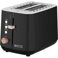 Ecg St 2768 Timber Black Toaster 7 heating intensity levels, defrosting and reheating functions
