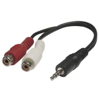 Intos Inline 2 x Rca female - 3.5 mm male cable, 20 cm Aa-6
