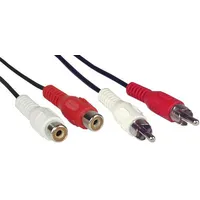 Intos Inline 2 x Rca female - male cable, 5 m 89935
