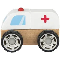iWood Wooden blocks of an ambulance car
