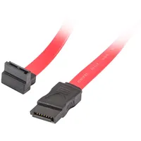 Lanberg Sata Data Iii 6Gb/S F/F Cable 50Cm Angled Down/Straight Red
