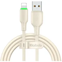Mcdodo Usb to Lightning Cable  Ca-4740 with Led light 1.2M Beige
