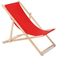 No name Wooden chair made of quality beech wood with three adjustable backrest positions Red colour Greenblue Gb183
