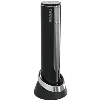 Prestigio Maggiore, smart wine opener, 100 automatic, opens up to 70 bottles without recharging, foil cutter included, premium design, 480Mah battery, Dimensions D 48H228Mm, black  silver color.