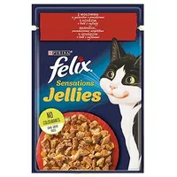 Purina Nestle Felix sensations Duo with beef and tomatoes in jelly - wet food for cats 85G

