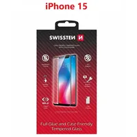 Swissten Full Face Tempered Glass for Apple iPhone 15