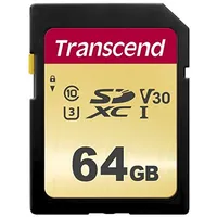 Transcend Sd Card 64Gb Sdxc Sdc500S 95/60 Mb/S Ts64Gsdc500S