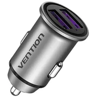Vention Dual Port Car Charger  Ffeh0 Usb AA30/30 Gray
