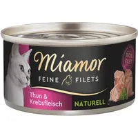 Wader Miamor Feine Filets Naturell Tuna with crab - wet cat food 80G
