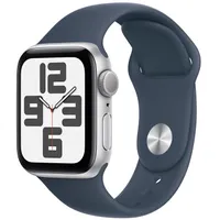 Apple Watch Se Gps 40Mm Silver Aluminium Case with Storm Blue Sport Band - S/M