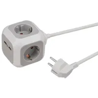 Brennenstuhl Extender Usb, 4 connections, 1.4M cable, white / Gt-673
