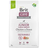 Brit Care Dog Sustainable Junior Large Breed Chicken  And Insect - dry dog food 3 kg
