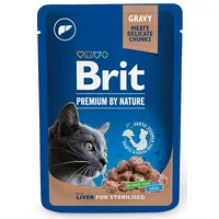 Brit Premium Cat Liver Sterilised - wet cat food 100G
