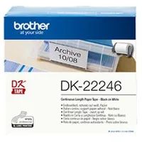 Brother Dk-22246 Continuous Paper  Label Roll - Black on White,