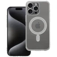 Clear Mag Cover case with camera protection compatible Magsafe for Iphone 15 Pro Max transparent