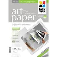 Colorway Art Photo Paper T-Shirt transfer White A4 120 g/m²