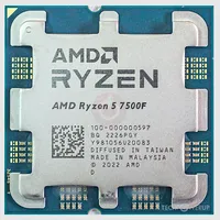 Cpu Amd Desktop Ryzen 5 7500F 3700 Mhz Cores 6 6Mb Socket Sam5 65 Watts Oem 100-000000597