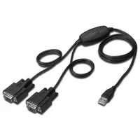 Digitus Cable Usb 2.0 adapter to 2Xrs232 Com Chipset Ftdi / Ft2232H
