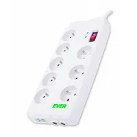 Ever Surge protector Home 2M 8 outlets Usb
