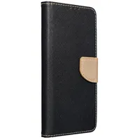 Fancy Book case for Samsung A22 4G black / gold