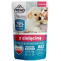 Frendi Junior Pieces in a delicate sauce with veal - Wet dog food 100 g
